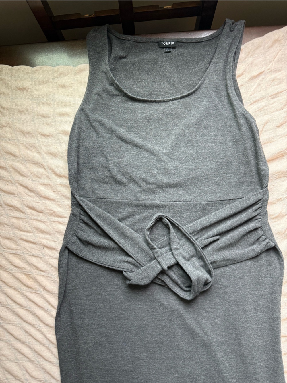 torrid Gray Soft Midi Dress Plus Size - Picture 4 of 4